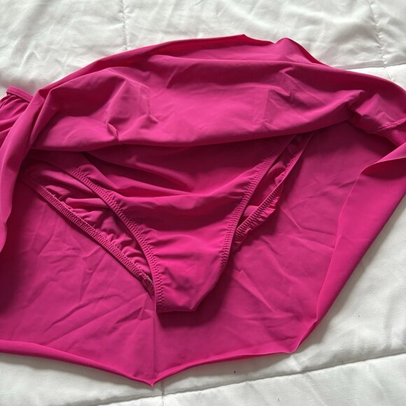 Gottex Swimsuit Set Tankini Top Womens Size 36D Swim Skirt Size 8 Pink Beach - Picture 5 of 13
